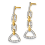 14K Lab Grown Diamond VS/SI FGH Fancy Post Dangle Earrings - Image 2