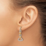 14K Lab Grown Diamond VS/SI FGH Fancy Post Dangle Earrings - Image 3