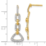 14K Lab Grown Diamond VS/SI FGH Fancy Post Dangle Earrings - Image 4
