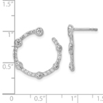 14KW TRUE ORIGIN Lab Grown Diamond VS DEF Circular Post Earrings - Image 3