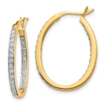 14K Lab Grown VS/SI FGH Dia In/Out Hoop Earrings