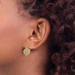 14K Lab Grown Diamond VS/SI FGH Leverback Earrings - Image 3