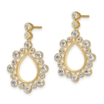14K Lab Grown Diamond VS/SI FGH Teardrop Bezel Post Earrings - Image 2