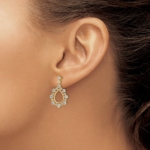 14K Lab Grown Diamond VS/SI FGH Teardrop Bezel Post Earrings - Image 3