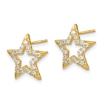 14K Lab Grown Diamond VS/SI FGH Star Post Earrings - Image 2