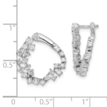 True Origin 14K White Gold 1 1/2 carat Lab Grown Diamond VS/SI  D E F  Fancy Hoop Earrings - Image 6