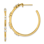 True Origin 14K 5/8 carat Lab Grown Diamond VS/SI  D E F  Post Hoop Earrings