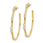 True Origin 14K 5/8 carat Lab Grown Diamond VS/SI  D E F  Post Hoop Earrings - Image 2