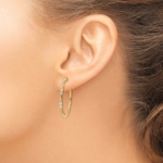 True Origin 14K 5/8 carat Lab Grown Diamond VS/SI  D E F  Post Hoop Earrings - Image 3