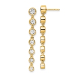 True Origin 14K 1 1/2 carat Lab Grown Diamond VS/SI  D E F  Graduated Dangle Post Earring