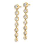 True Origin 14K 1 1/2 carat Lab Grown Diamond VS/SI  D E F  Graduated Dangle Post Earring - Image 2