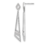 14K White Gold Lab Grown Diamond VS/SI FGH Triangles Post Dangle Ear