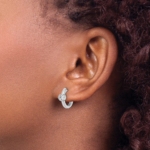 14KW TRUE ORIGIN Lab Grown Diamond VS DEF Hinged Hoops - Image 3