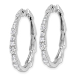 14Kw TRUE ORIGIN Lab Grown Diamond VS DEF Hoop Earrings - Image 2