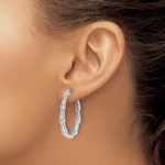 14Kw TRUE ORIGIN Lab Grown Diamond VS DEF Hoop Earrings - Image 3