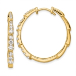 14Ky TRUE ORIGIN Lab Grown Diamond VS DEF Hoop Earrings