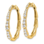 14Ky TRUE ORIGIN Lab Grown Diamond VS DEF Hoop Earrings - Image 2