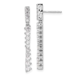14K White Gold Lab Grown VS/SI FGH Dia Post Dangle Earrings