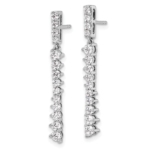 14K White Gold Lab Grown VS/SI FGH Dia Post Dangle Earrings - Image 2