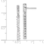 14K White Gold Lab Grown VS/SI FGH Dia Post Dangle Earrings - Image 4