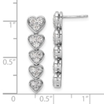 14KW TRUE ORIGIN Lab Grown Diamond VS DEF Heart Post Earrings - Image 4