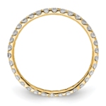 True Origin 14K 1/2 carat Lab Grown Diamond VS/SI  D E F  Size 5 Eternity Ring - Image 2