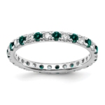 14K White Gold Lab Grown Dia VS/SI FGH & Cr Alexandrite Eternity B