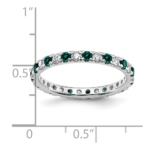14K White Gold Lab Grown Dia VS/SI FGH & Cr Alexandrite Eternity B - Image 5