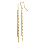 14K Polished Tassel Dangle Shephard Hook Earrings
