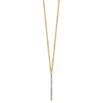 14K Polished Crystal By Swarovski w/1in ext Necklace - Image 2