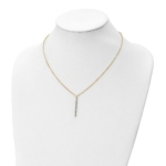 14K Polished Crystal By Swarovski w/1in ext Necklace - Image 4