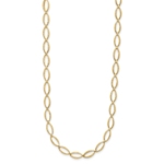 14K Polished and Diamond-cut Fancy Link Necklace - Image 2