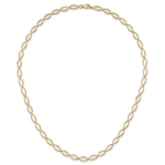 14K Polished and Diamond-cut Fancy Link Necklace - Image 4
