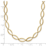 14K Polished and Diamond-cut Fancy Link Necklace - Image 5