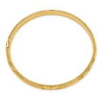 14k 5/16 Laser Cut Hinged Bangle Bracelet - Image 2