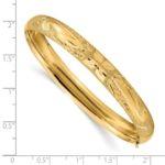 14k 5/16 Laser Cut Hinged Bangle Bracelet - Image 3