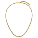 14ky Lab Grown VS/SI FGH Dia Bezel Set Tennis w/2 in ext Necklace - Image 4