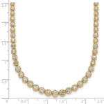 14ky Lab Grown VS/SI FGH Dia Bezel Set Tennis w/2 in ext Necklace - Image 5