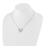 True Origin 14K Rose Gold 1 1/2 carat Lab Grown Diamond VS/SI  D E F  Open Heart 18 inch Necklace - Image 4
