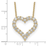 True Origin 14K 1 1/2 carat Lab Grown Diamond VS/SI  D E F  Open Heart 18 inch Necklace - Image 6