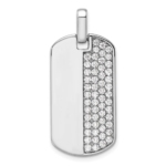 14KW TRUE ORIGIN Lab Grown Diamond VS DEF Men's Dog Tag Pendant