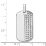 14KW TRUE ORIGIN Lab Grown Diamond VS DEF Men's Dog Tag Pendant - Image 6