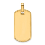 14K TRUE ORIGIN Lab Grown Diamond VS DEF Men's Dog Tag Pendant - Image 3