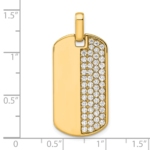 14K TRUE ORIGIN Lab Grown Diamond VS DEF Men's Dog Tag Pendant - Image 6