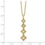 14KW TRUE ORIGIN Lab Grown Diamond VS DEF 4 Stone Pendant with Cha - Image 6