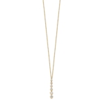 14K True Origin Lab Grown Diamond VS/SI, D E F, 7 Stone Pendant with Chain - Image 2