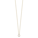 14K TRUE ORIGIN Lab Grown Diamond VS DEF Teardrop Pendant with Cha - Image 2