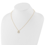 14K TRUE ORIGIN Lab Grown Diamond VS DEF Teardrop Pendant with Cha - Image 3