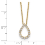 14K TRUE ORIGIN Lab Grown Diamond VS DEF Teardrop Pendant with Cha - Image 6