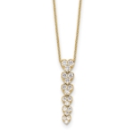 14K TRUE ORIGIN Lab Grown Diamond VS DEF Hearts Pendant with Chain